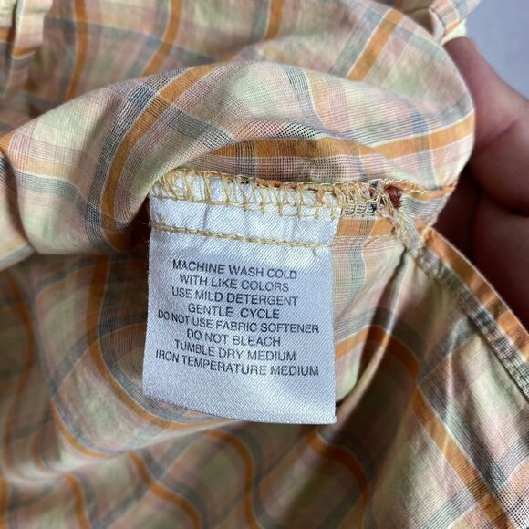 Simms Shirt Mens XLarge Orange Plaid Cor3 Short Sleeve Fishing - Picture 8 of 11